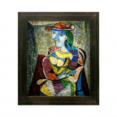 瑪麗－泰瑞莎・華特肖像
羅傑・馬爾埃布－納瓦爾工作室
依巴勃羅・畢加索
1954–57年
玻璃畫
高74.5厘米，寬62.5厘米
私人收藏
( 照片來源：Sean Baylis)